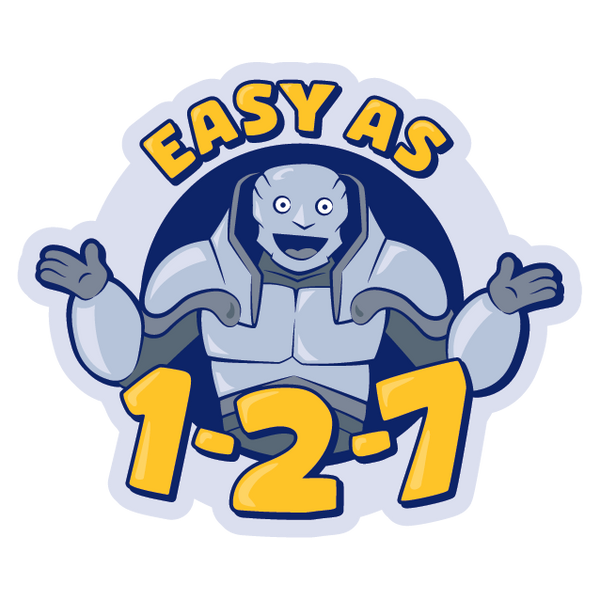 Easy As 1-2-7 — Sticker